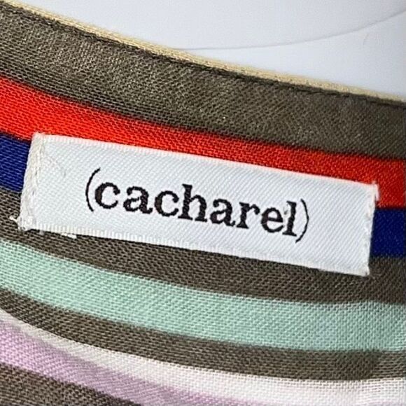 Cacharel Vintage Beaded Strap Striped Multicolor Cami - Picture 6 of 13